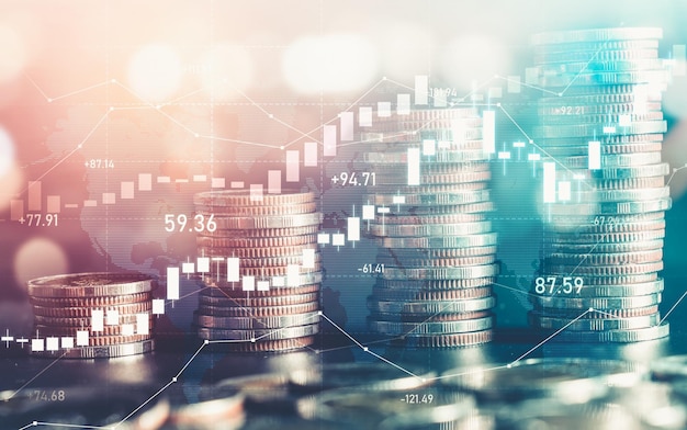 Finanse i pieniądze koncepcja technologii tła dobrobytu i aktywów