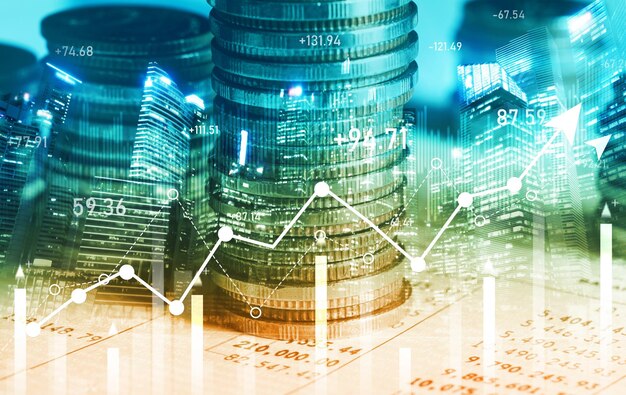 Finanse i pieniądze koncepcja technologii tła dobrobytu i aktywów