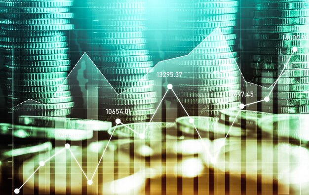 Finanse i pieniądze koncepcja technologii tła dobrobytu i aktywów