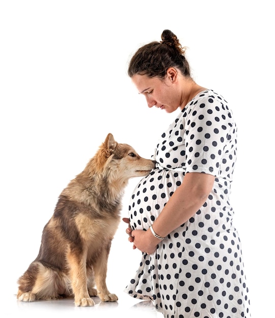 Fiński Lapphund i właściciel