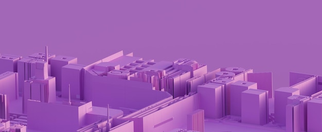 Zdjęcie fioletowe abstrakcyjne tło fabryki przemysłowa futurystyczna fabryka