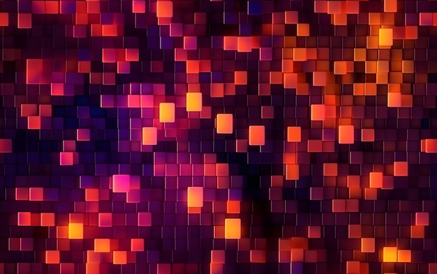 Zdjęcie fioletowe i pomarańczowe tło z kwadratami pośrodku