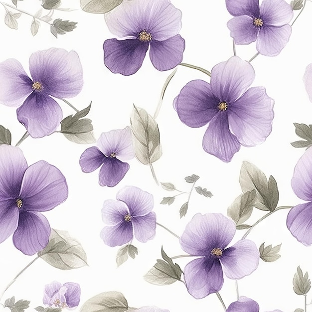 Fioletowe kwiaty na białym tle