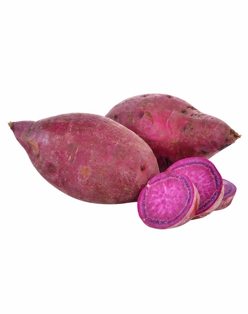 Zdjęcie fioletowe słodkie ziemniaki są pyszne.