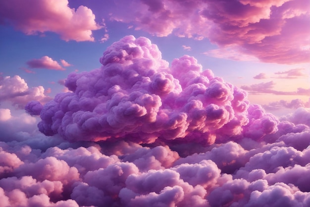 Fioletowe tło chmur Fioletowe tło chmur Chmury tło Tło nieba Chmury Tekstura AI Generatywna