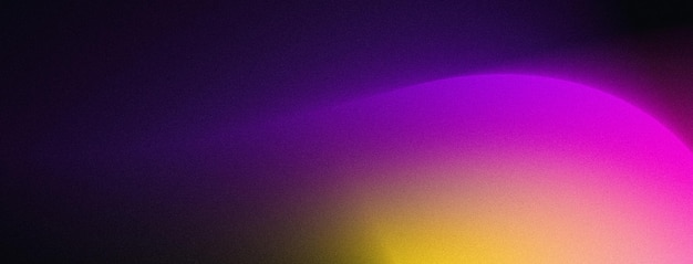 Fioletowe tło gradientowe świecące magenta żółte światła na czarnej ziarnistej teksturze baner internetowy plakat projekt okładki
