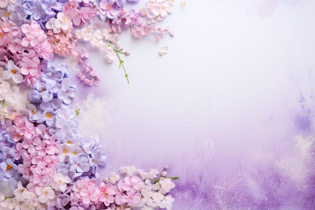 fioletowe tło kwiatów z przestrzenią do kopiowania