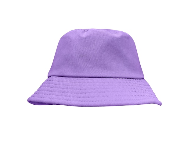 Fioletowy kapelusz na białym tle