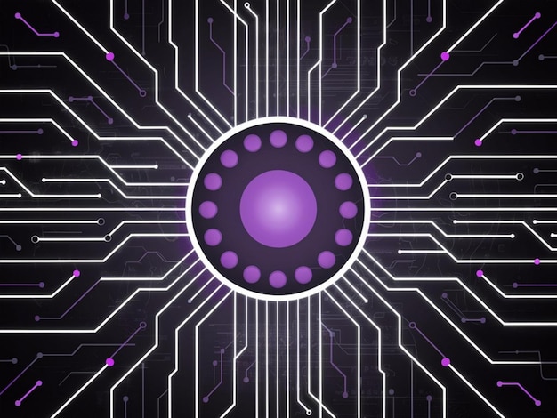 Zdjęcie fioletowy okrąg z fioletowym okręgiem i fioletowym kręgiem