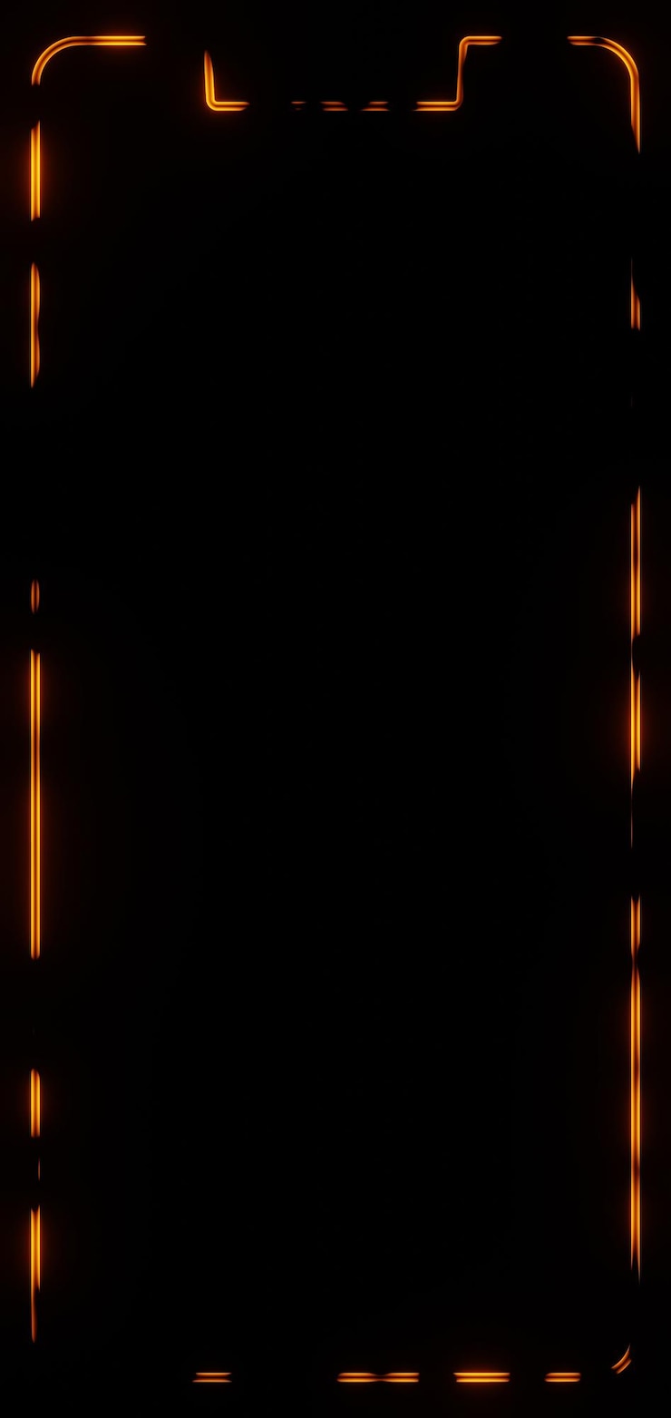 Zdjęcie fire texture display edge z neonowym blaskiem i 3d dynamicznym projektem dla mobilnych tapet