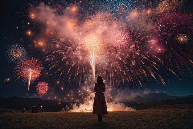 Fireworks Extravaganza Świętowanie Nowego Roku