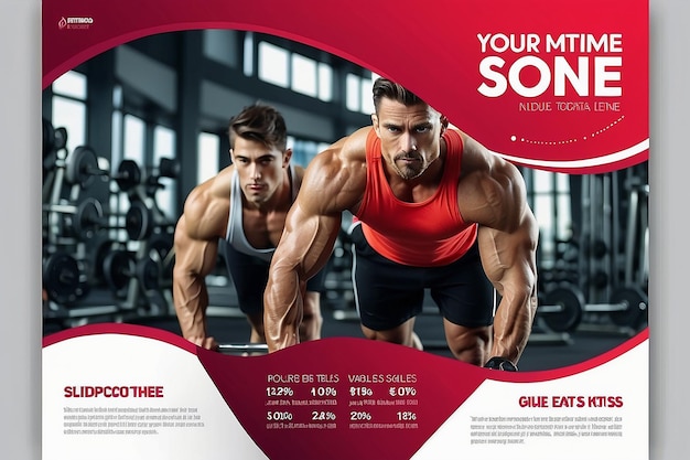 Zdjęcie fitness social media timeline cover page design dla twojego biznesu online biznes digital poster dla gym class
