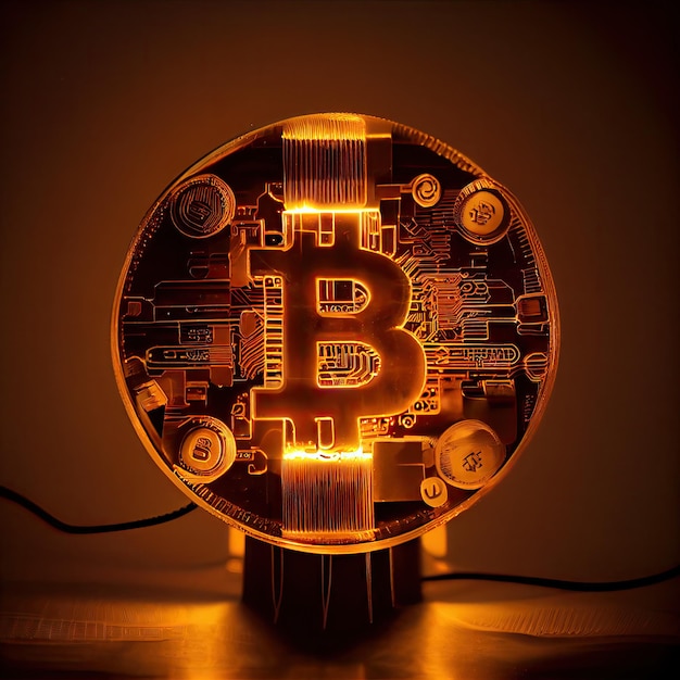 Fizyczna sztuczna inteligencja generująca kryptowaluty bitcoin