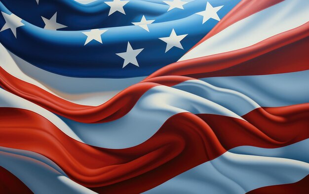 Flaga amerykańska flaga stanów gwiazdy na fladze świętowanie dnia niepodległości flagi