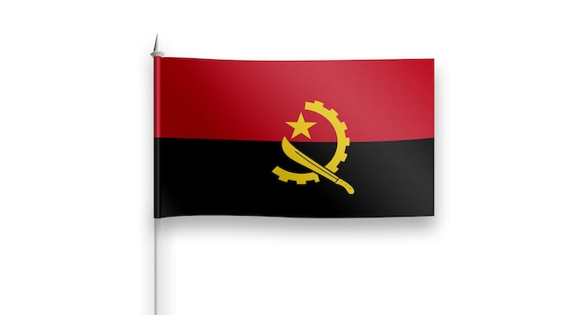 Flaga Angoli na białym tle