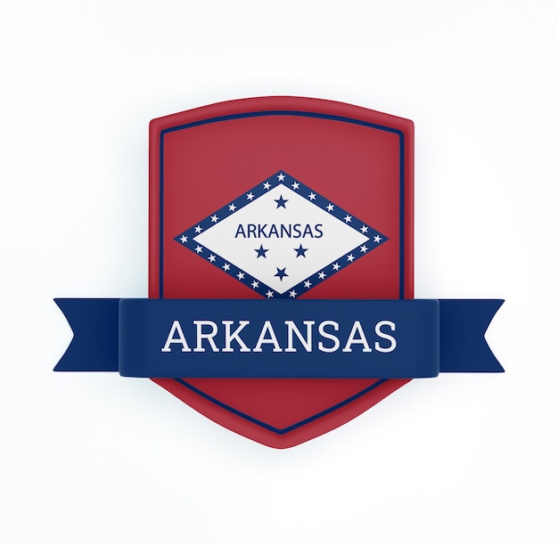 Flaga Arkansas Z Sztandarem