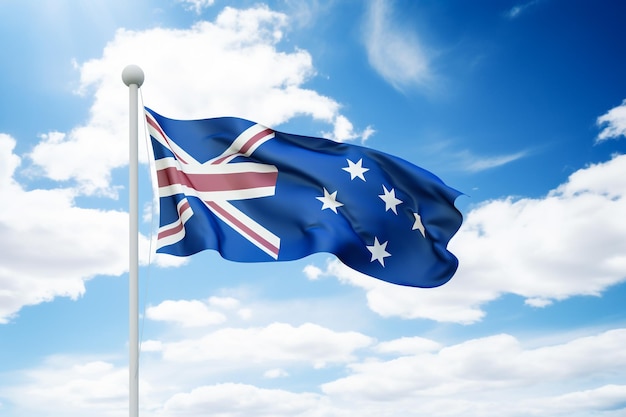 Flaga Australii AU 4K 3D