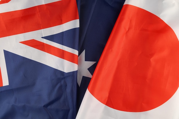 Flaga Australii i Japonii