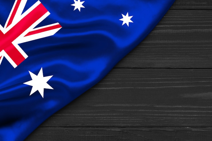 Zdjęcie flaga australii kopia przestrzeń