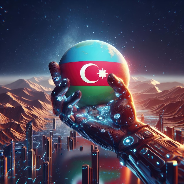 Flaga Azerbejdżanu Dzień Niepodległości 8 Listopada Dzień Zwycięstwa Dzień Konstytucji