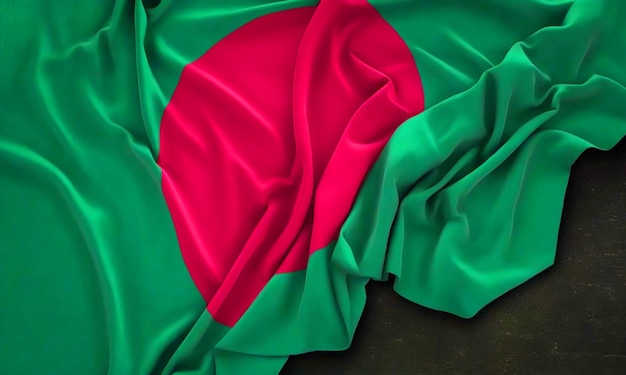 Flaga Bangladeszu macha animacją 3D Symbol obywatela Bangladeszu na renderowaniu 3D tkaniny