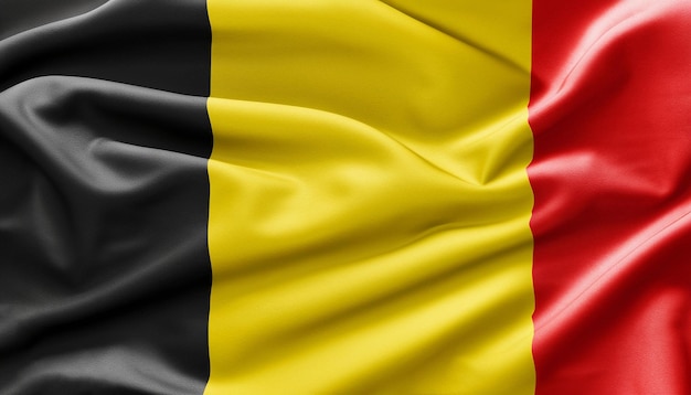 Zdjęcie flaga belgii flaga ma prawdziwą teksturę tkaniny