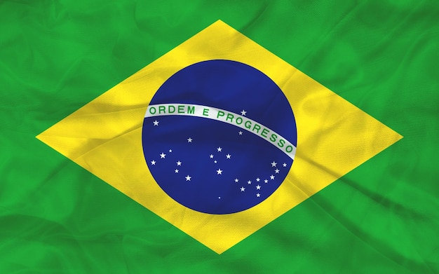 Zdjęcie flaga brazylii macha flagą narodową brazylii