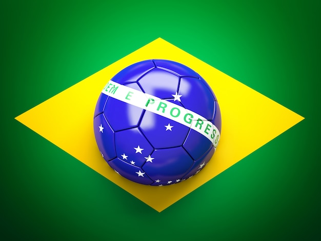 Zdjęcie flaga brazylii piłki nożnej