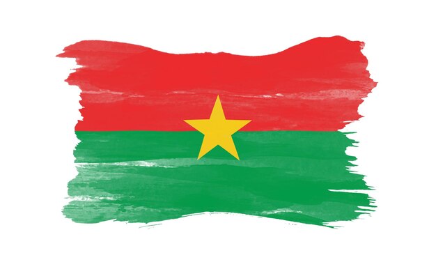 Flaga Burkina Faso obrys pędzla flaga narodowa