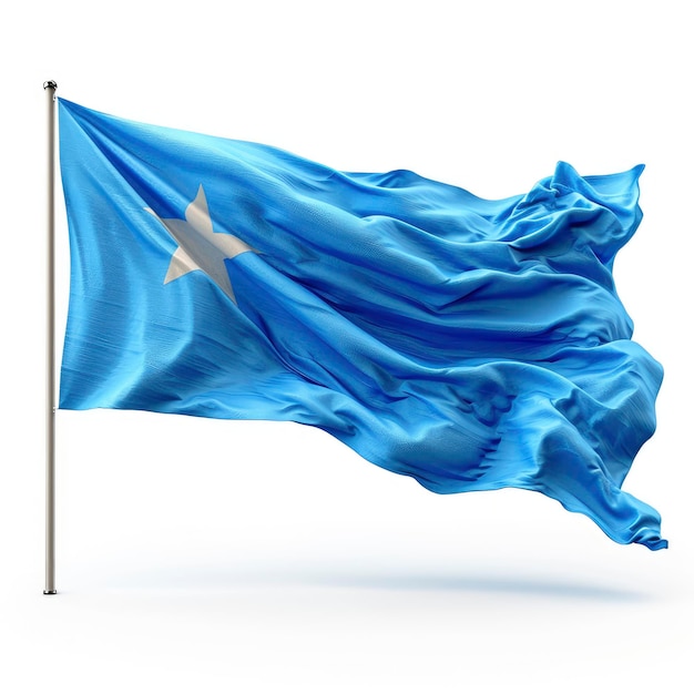 Flaga Dżibuti macha 3d ilustracją