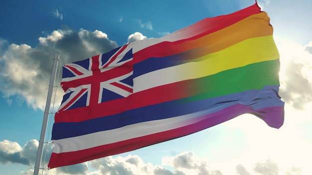 Flaga Hawajów I Lgbt