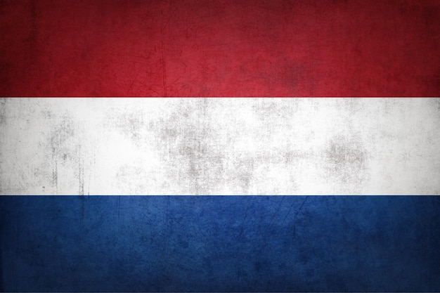 Flaga Holandii z grunge tekstur.