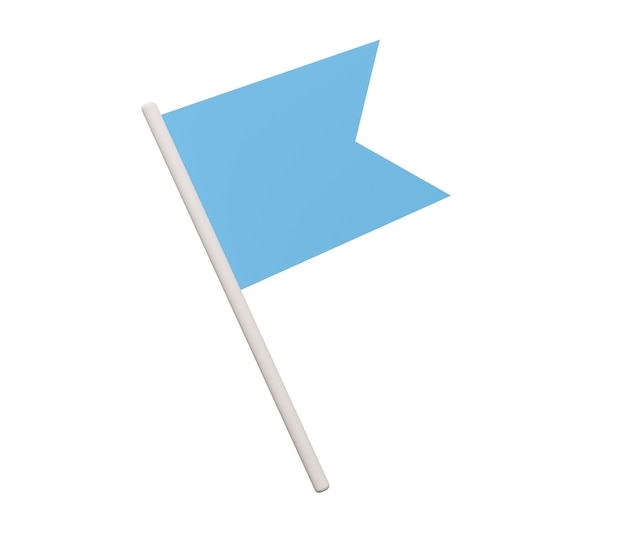 Flaga ikona 3d renderowania 3d kreskówka minimalna ikona ilustracja