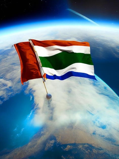 Zdjęcie flaga indii w kosmosie zdjęcia hd bezpłatne pobranie