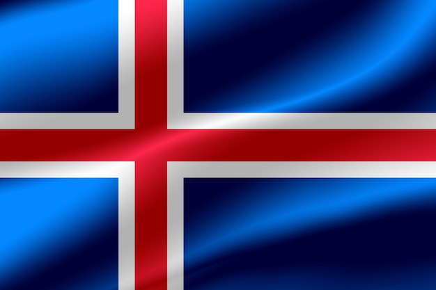 Flaga Islandii jako tło.