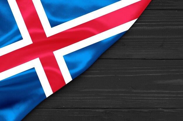 Zdjęcie flaga islandii kopia przestrzeń