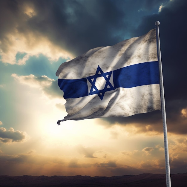 Flaga Izraela wysokiej jakości 4k ultra h
