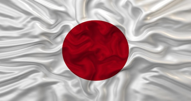 Flaga Japonii fali narodowej.