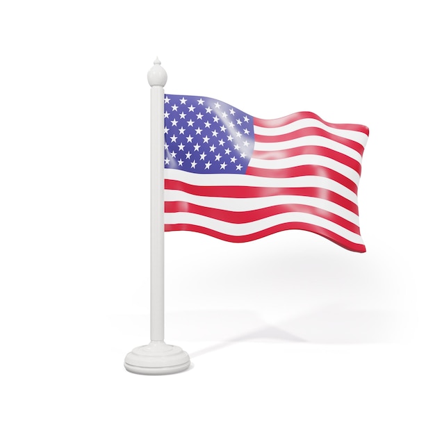 Zdjęcie flaga karikaturowa stanów zjednoczonych ilustracja 3d