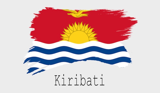 Flaga Kiribati Na Białym Tle