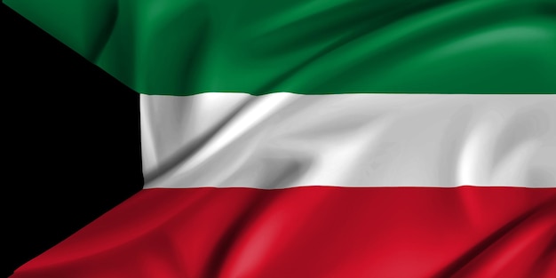 Flaga Kuwejtu Model 3D