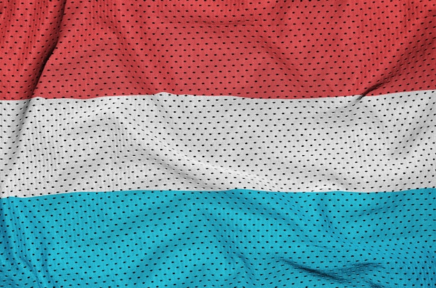 Flaga Luksemburga wydrukowana na siatce z nylonu poliestrowego dla odzieży sportowej