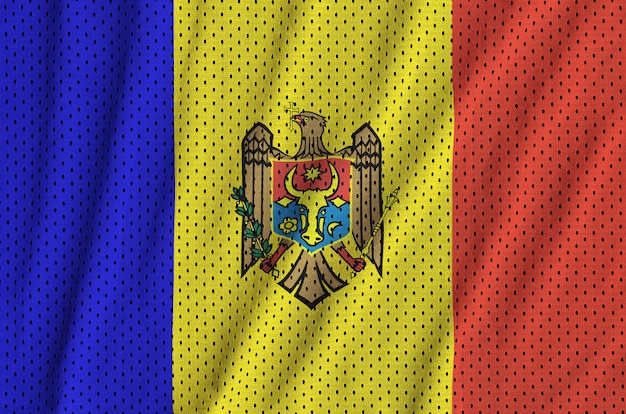 Flaga Mołdawii wydrukowana na nylonowej siatce z tkaniny sportowej
