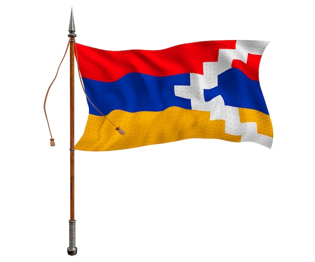 Flaga narodowa Artsakh Tło z flagą Artsakh