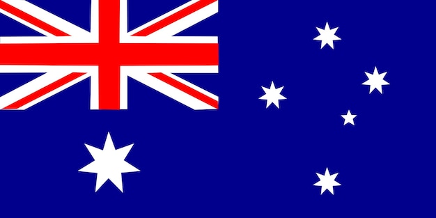 Zdjęcie flaga narodowa australii tło z flagą australii