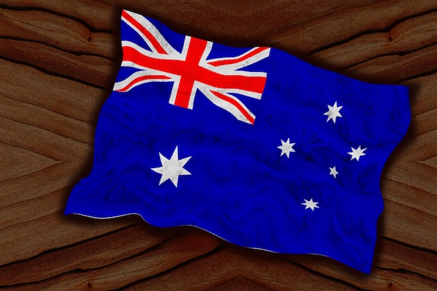 Flaga narodowa Australii Tło z flagą Australii