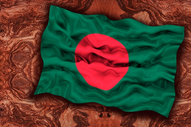 Flaga narodowa Bangladeszu Tło z flagą Bangladeszu