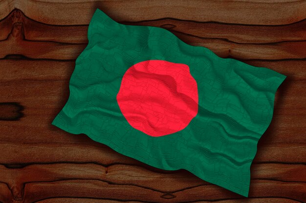 Flaga narodowa Bangladeszu Tło z flagą Bangladeszu