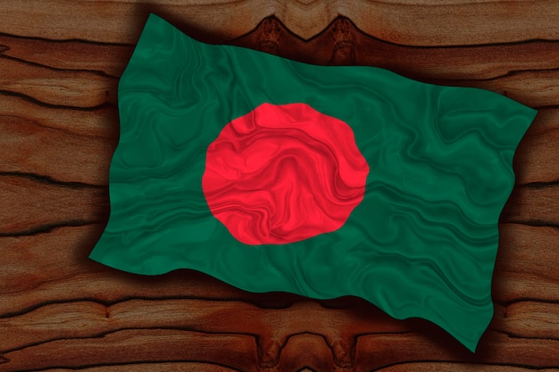 Flaga narodowa Bangladeszu Tło z flagą Bangladeszu