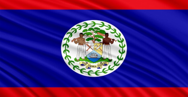 Flaga narodowa Belize Flying Effect